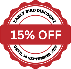15% off until 30 September 2026
